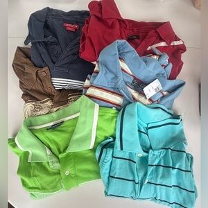 LOT of 6 Y2K men’s polos Le Tigre Guess Kenneth Cole Lucky VGUC XXL
